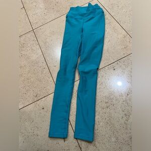 Five dancewear teal dance leggings